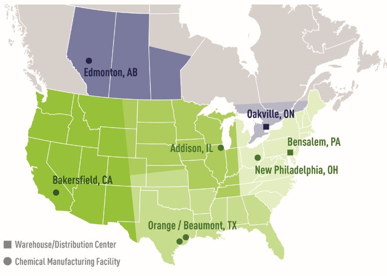 ChemSure Chemical Delivery Manufacturing and Warehouse Facilities 